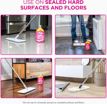 Star Drops THE PINK STUFF The Miracle Floor Cleaner 750 ML – Suitable for All Floors, Quick-Dry Formula, No Water Needed, Squirt & Mop