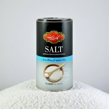 Golestan Refined Crystalized Iodized Salt | High Purity & Fluently Tastes Perfect | Hygienically Packed for Freshness - Damoo