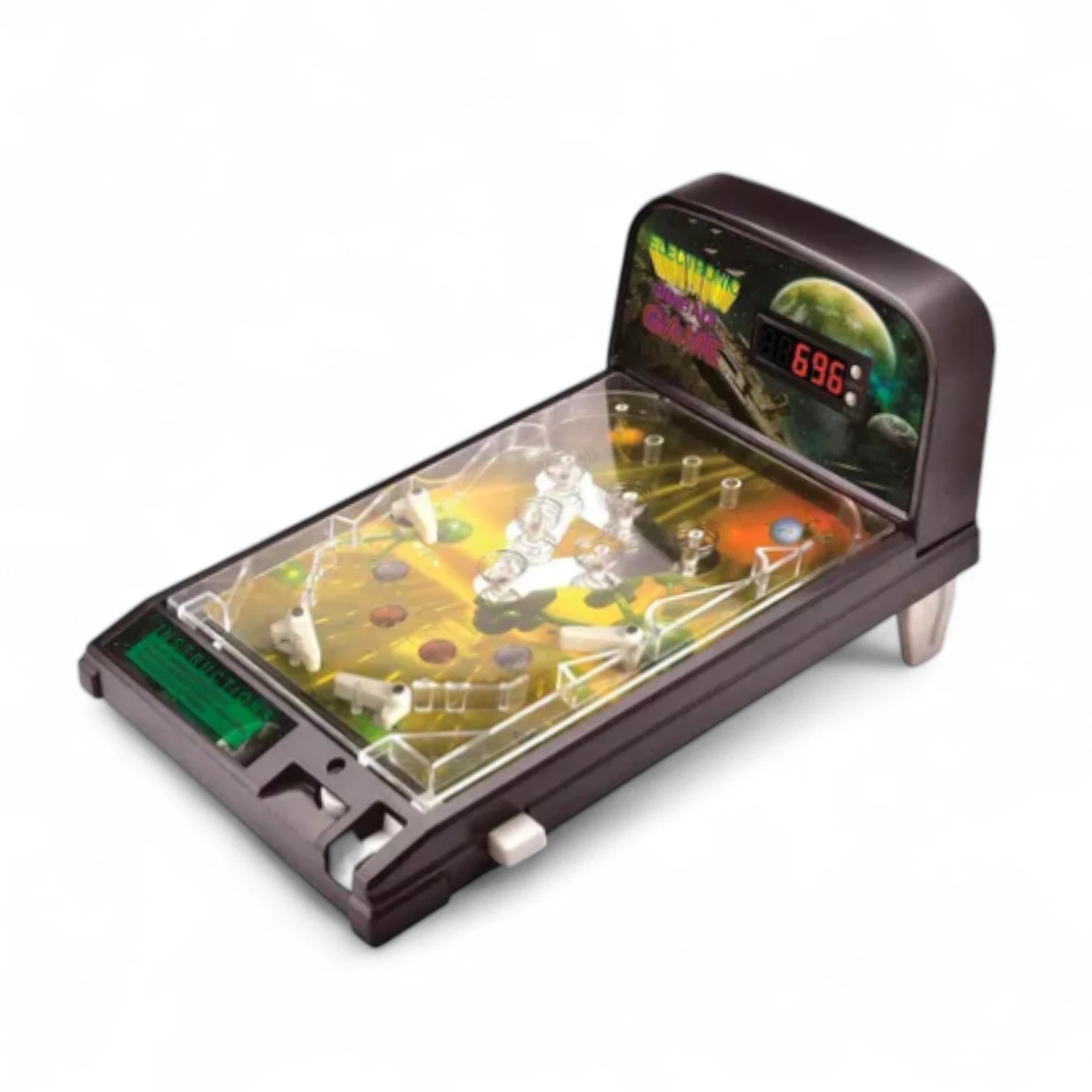 Electronic Pinball Game – Battery Operated Pinball Machine with Laser Sound, Auto Score, Double Flippers & Spring Bumpers | Retro Arcade Toy for Kids 3+ & Adults
