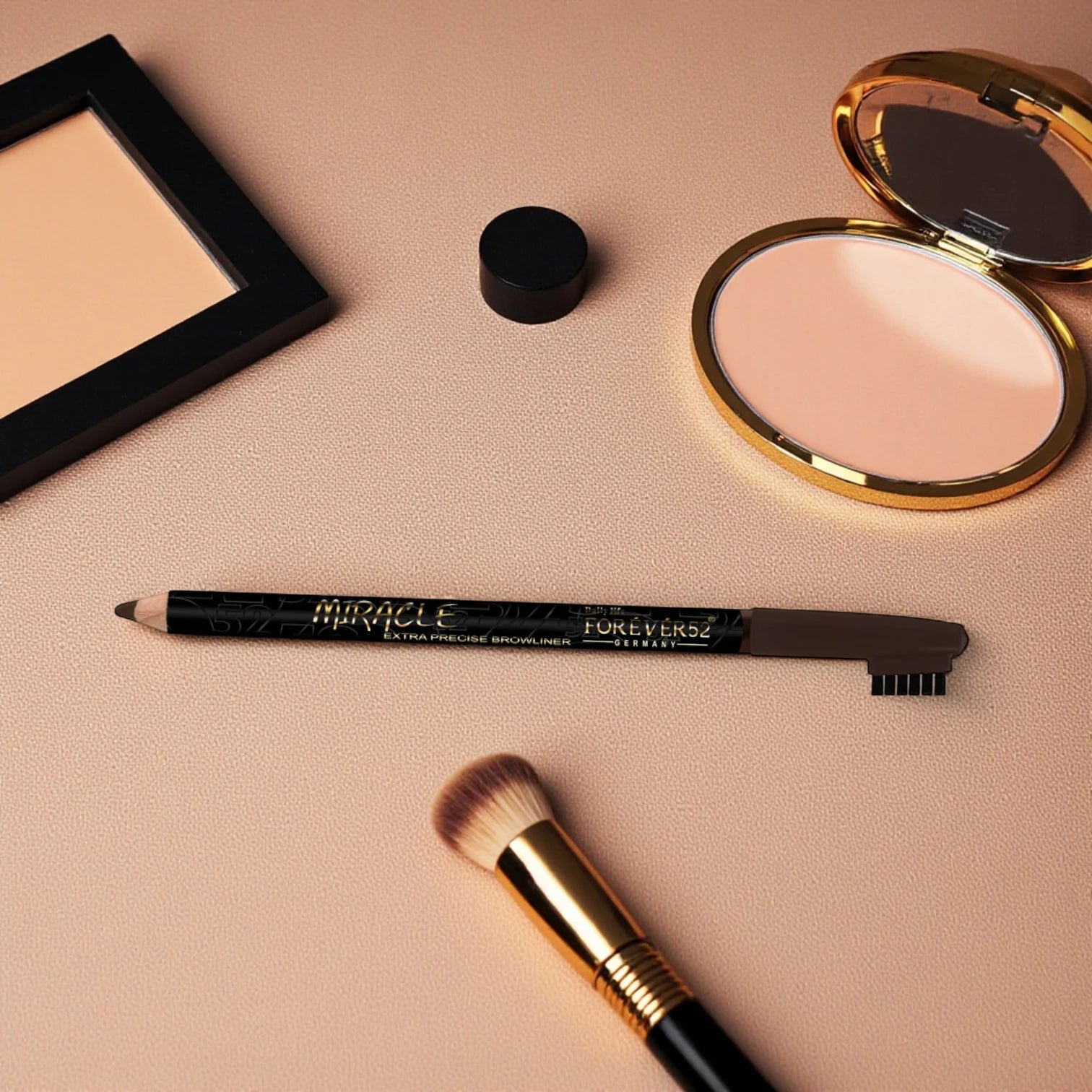 Forever52 Miracle Extra Precise Browliner F1401 | Dual-Ended Brow Pencil with Brush | Waterproof, Smudge-Proof, Long-Lasting Brow Definer - Damoo