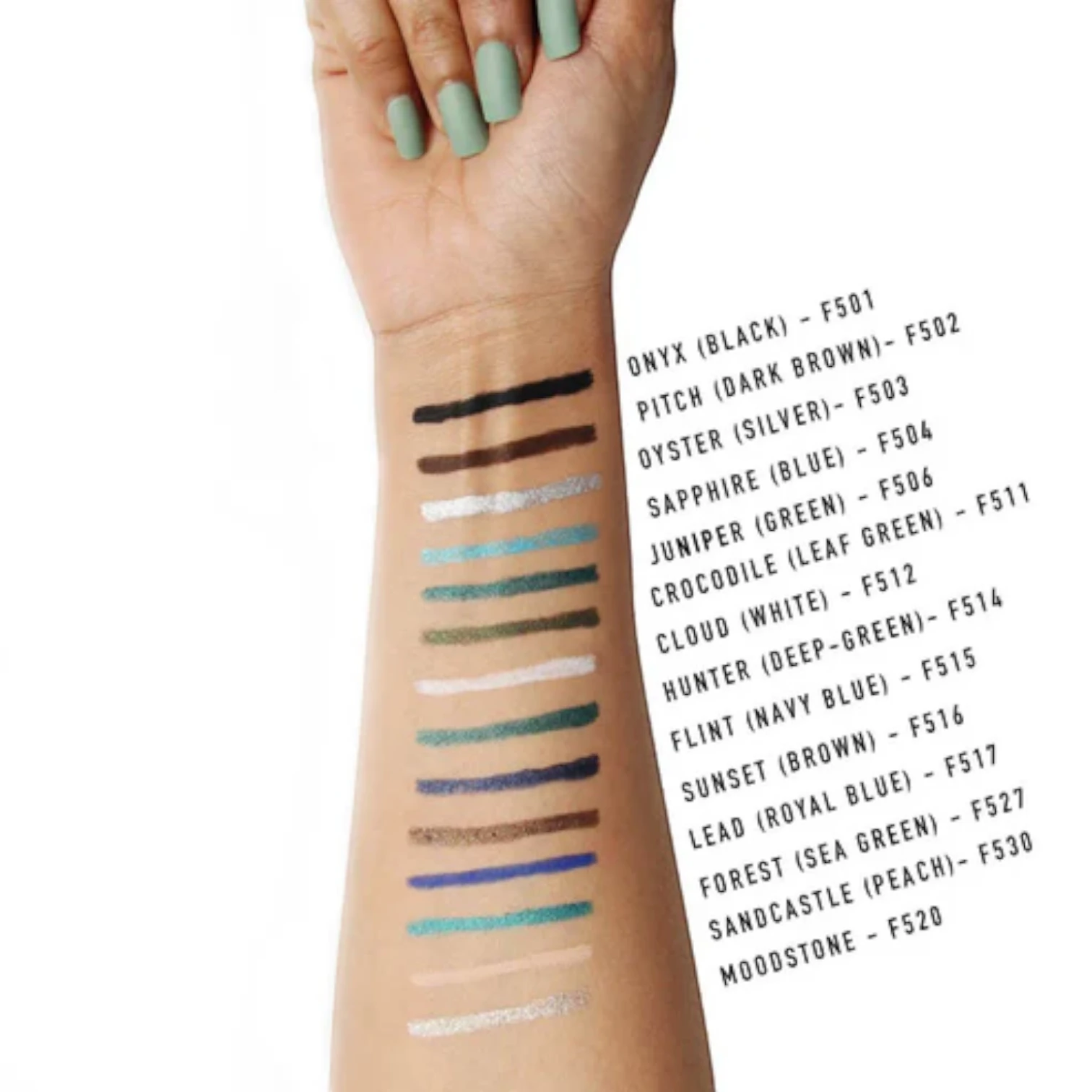 Forever52 Waterproof Smoothening Eye Pencil – F519 Porcelain | Long-Lasting, Smudge-Proof, Gentle on Eyes - Damoo