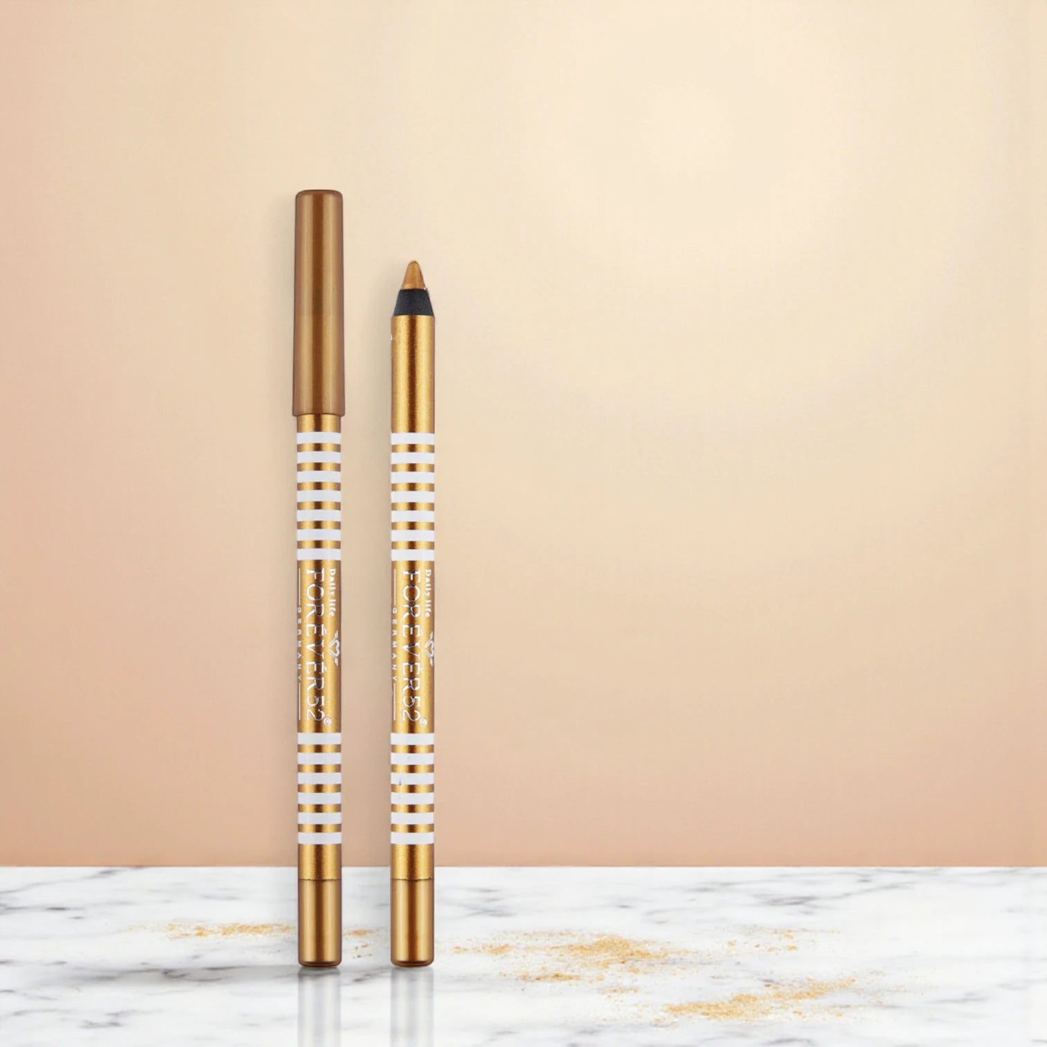 Forever52 Waterproof Smoothening Eye Pencil Gold F505 | Smudge-Proof, Long-Lasting Metallic Eyeliner for Bold & Shimmering Eye Looks - Damoo