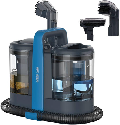 GREEN LION Carpet Cleaner Pro – 600W Motor, 15 KPA Suction, 1500 ML Fresh & 800 ML Dirty Tanks, 3.9 FT Hose