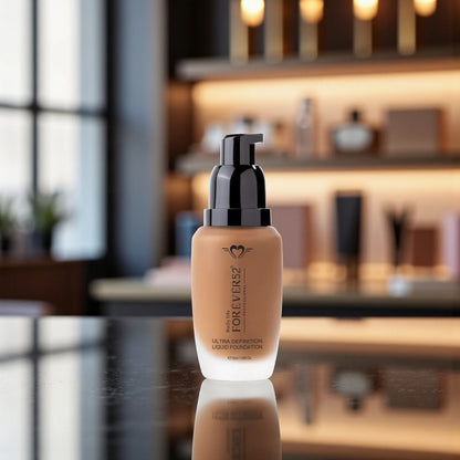 Forever52 Ultra Definition Liquid Foundation – Caramel FLF004 | 24H Long-Wear, Medium to High Coverage, Lightweight Matte Finish, Pore Minimizing, Flawless Makeup Base – 30ml - Damoo
