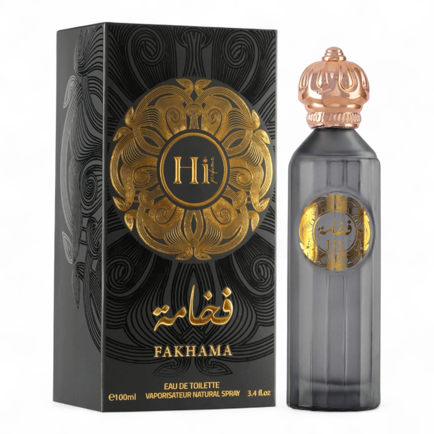 Hi Perfume Fakhama Eau De Toilette Unisex Perfume 100ml | Long-Lasting Amber Woody Fragrance - Damoo