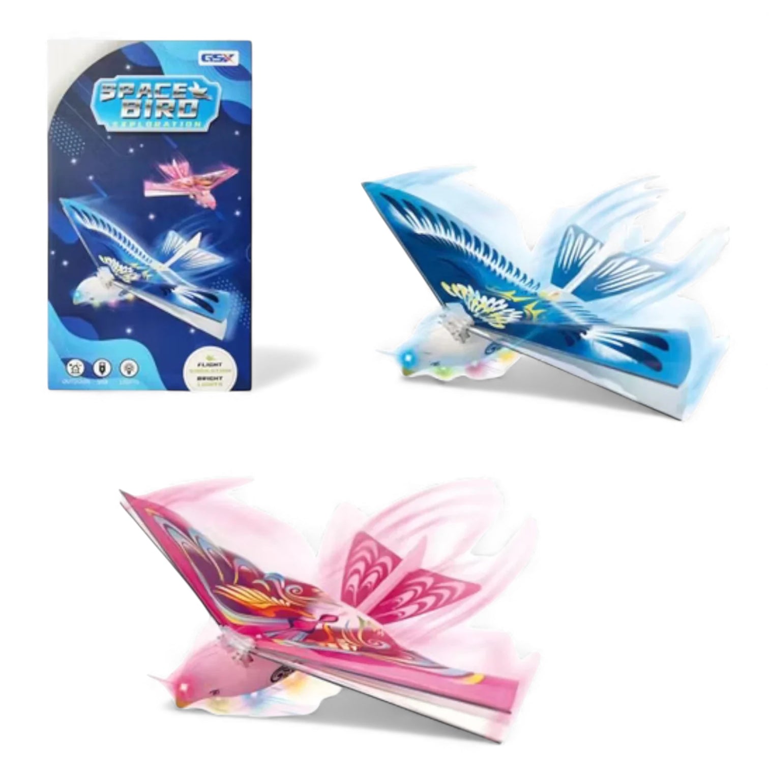 لعبة طائرة إلكترونية على شكل طائر  | طائرة بدون طيار ذاتية الطيران مزودة بأضواء، مناسبة للأطفال من سن ٨ سنوات فما فوق | طائرة هليكوبتر شراعية صغيرة تعمل بالتحكم عن بُعد، مناسبة للعب في الهواء الطلق للأطفال والكبار