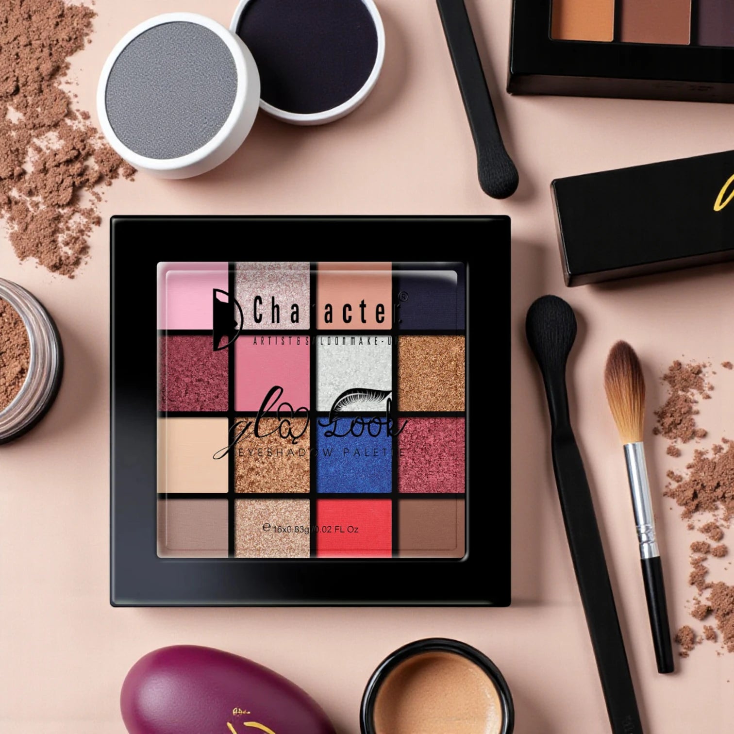 Character Glam Look Eyeshadow Palette GME007 | Blendable Matte & Shimmer Eye Shades | High-Pigment, Long-Lasting Professional Makeup Palette - Damoo