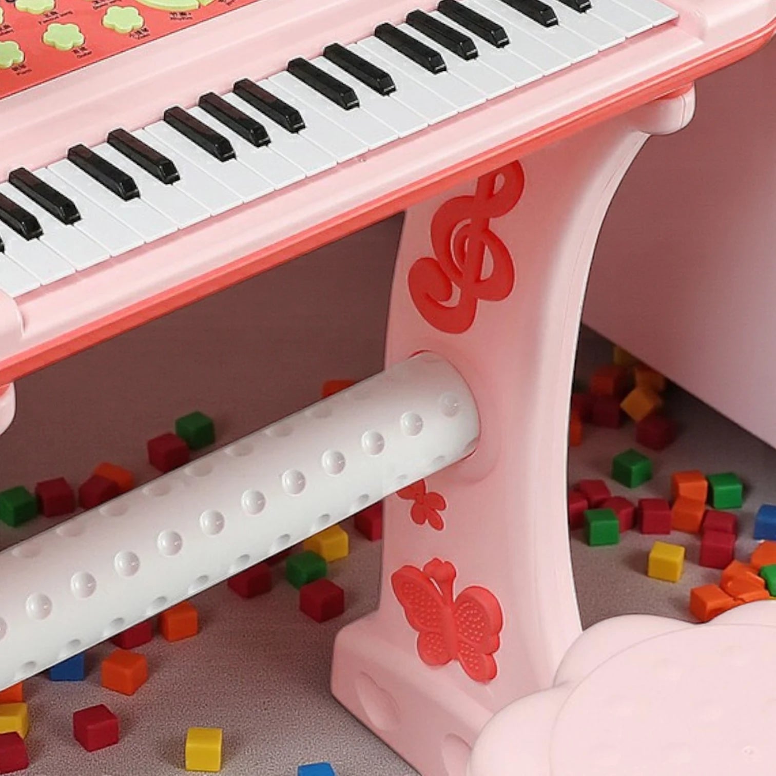 Fun Music Electronic Organ Keyboard for Kids | 37 Keys Piano with Microphone, Stool, Lights & Demo Songs | Educational Music Toy for Children 3+