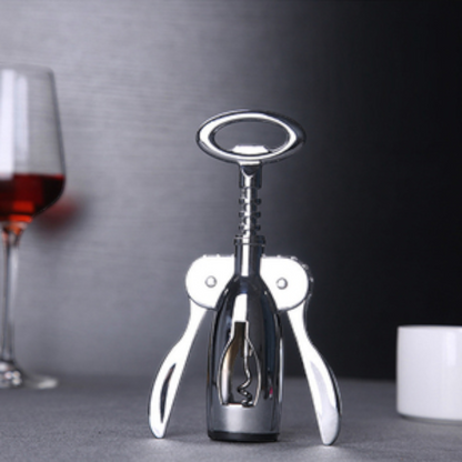 TAI YING Top Choice Metal Corkscrew Bottle Opener with Wing Handles & Spiral Screw (18.5H x 7L × 4W CM) - Damoo