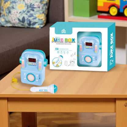 MK Kids Karaoke Juke Box | 3-in-1 Music Player, Coin-Operated Singing Machine, MP3 Mobile Speaker, Flashing Lights Toy for Children - Damoo