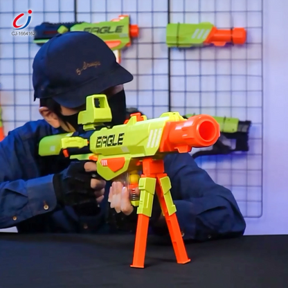 Eagle Agent Precision Assault Blaster – 12 Soft Ball Rounds, Mechanical Spring-Action Toy Rifle with Scope & Bipod, Kids Nerf Rival Style Gun - 6+ Years