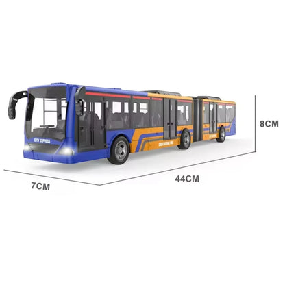 SYRCAR Remote Control Bus Toy | 2.4GHz 4-Channel RC Bus with LED Lights, Rubber Tires & Full Function Controller | Durable Model Vehicle for Kids 3+