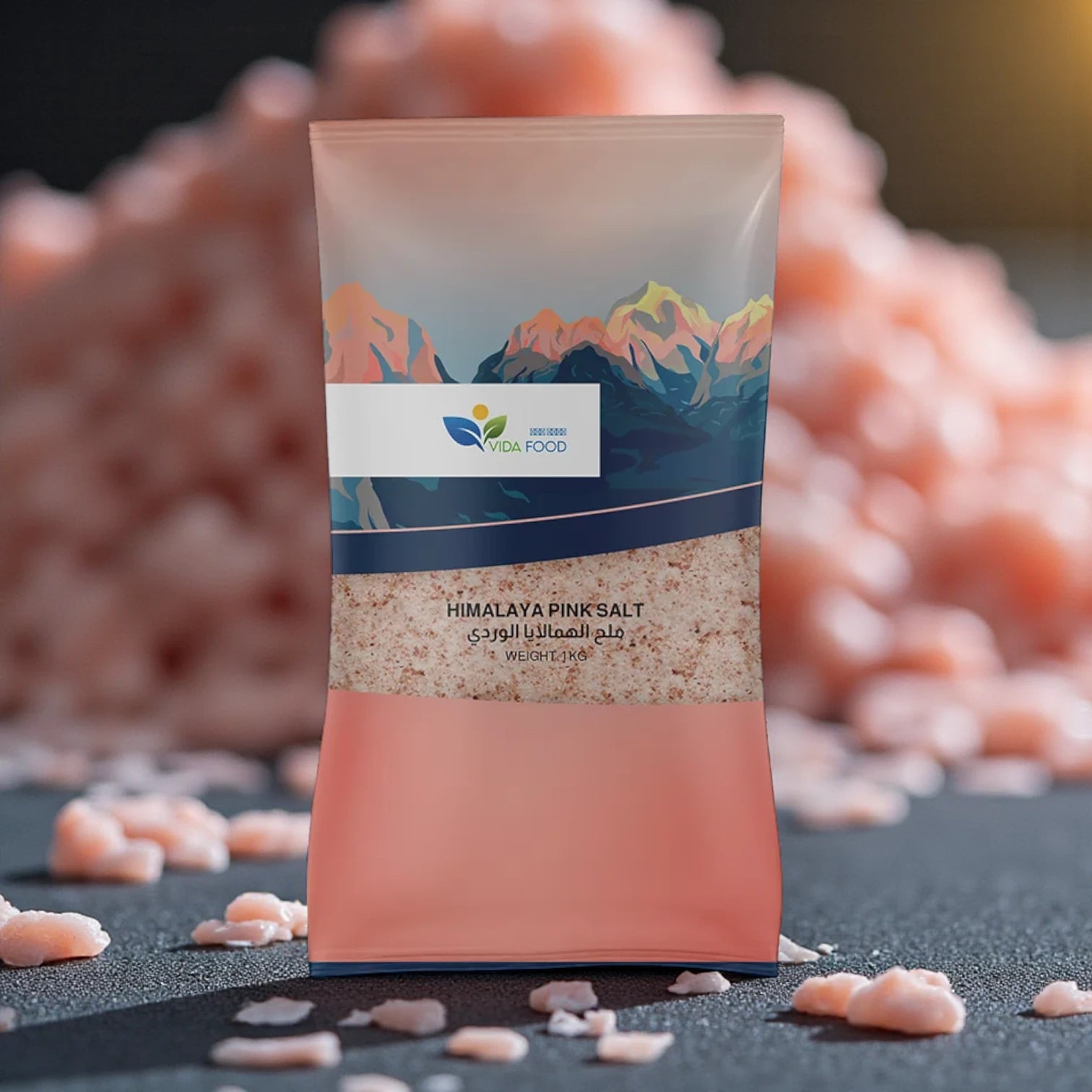 Vida Food Himalayan Pink Salt – 1kg Natural Mineral-Rich Salt for Everyday Cooking & Wellness - Damoo