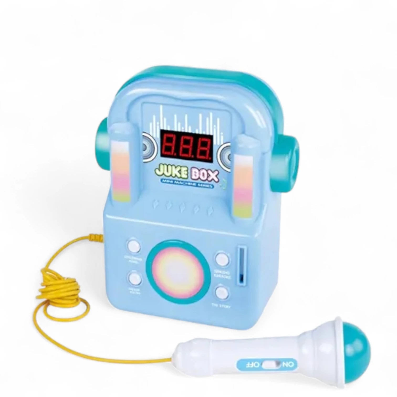 MK Kids Karaoke Juke Box | 3-in-1 Music Player, Coin-Operated Singing Machine, MP3 Mobile Speaker, Flashing Lights Toy for Children - Damoo