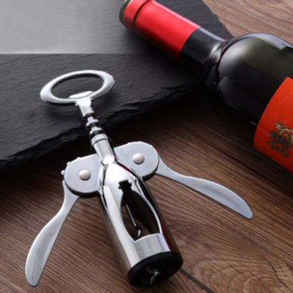 TAI YING Top Choice Metal Corkscrew Bottle Opener with Wing Handles & Spiral Screw (18.5H x 7L × 4W CM) - Damoo