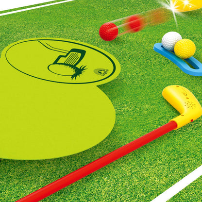 Kids Golf Course Toy Set with Light & Music – Battery Operated Indoor & Outdoor Golf Game with Clubs, Balls, Mat, and Accessories | Educational Sports Toy for Toddlers 3+