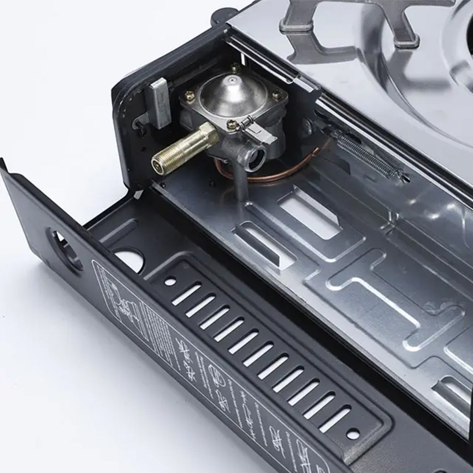 Gaskocher Double Burner Portable Camping Gas Stove – Lightweight Outdoor Gas Cooker with Automatic Ignition, Enamel Pan Holder, and High Heat Output – Ideal for Home, Camping & Picnics