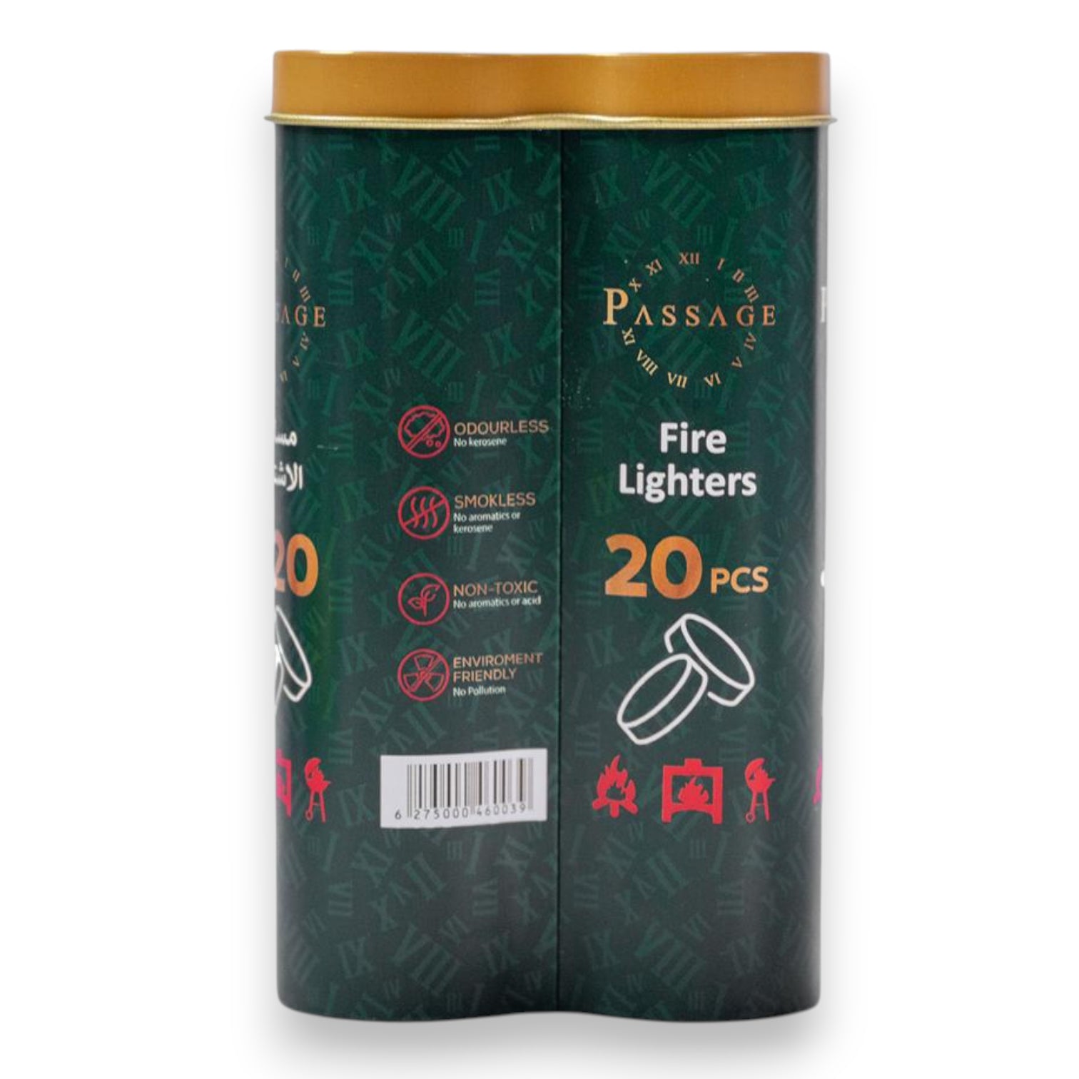 Passage Fire Lighter Tablets – 20 PCS | Odorless, Smokeless, Non-Toxic, Eco-Friendly Fire Starters for Charcoal, BBQ & Indoor/Outdoor Use