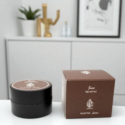 Samawa Muattar Mumtaz Premium Bakhoor – 40g Oud, Musk & Cardamom Incense Blend for Home & Ritual Use | Elegant Arabic Fragrance - Damoo