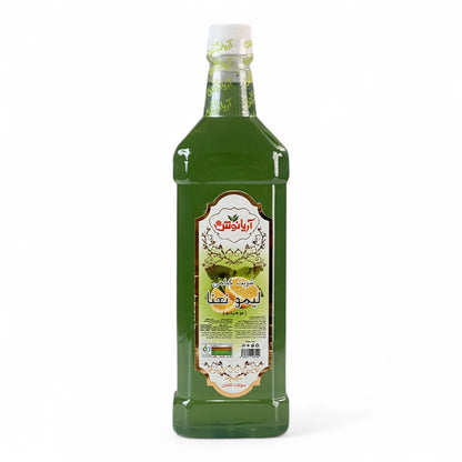 Arianoush Lemon Mint Drink – 1 Liter Bottle – Traditional Refreshing Lemon & Mint Beverage, Serve Chilled - Damoo