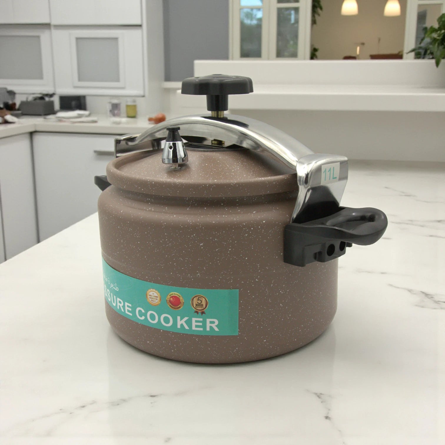 HTH 11L High-Grade Aluminum Pressure Cooker – Durable Non-Stick Cookware for Fast & Healthy Cooking | Large Capacity with Safety Lock - Damoo