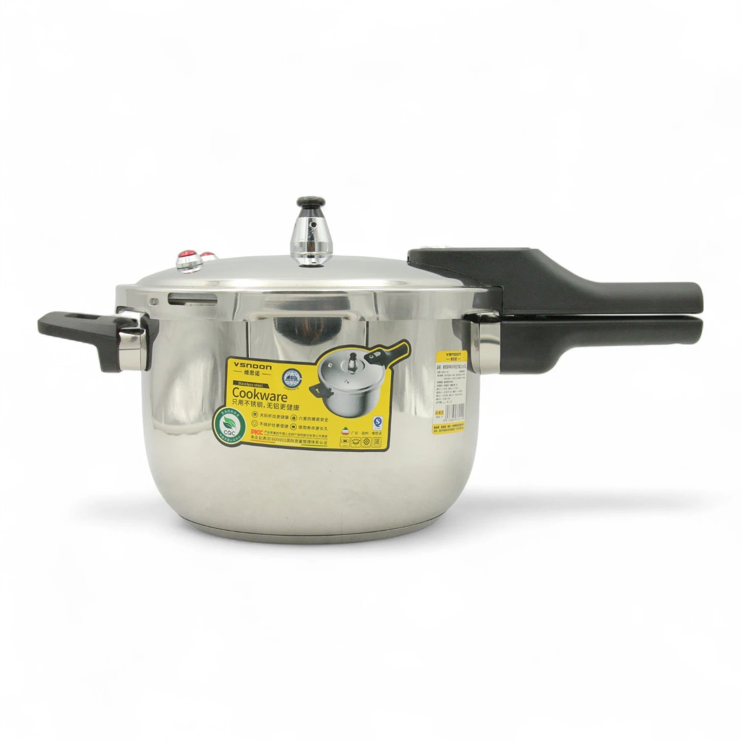 VSNOON Stainless Steel Pressure Cooker 5 Litres (22cm) – Durable Kitchenware Cooking Pot with Safety Lock Lid, Fast & Efficient Cooking, Made in China - Damoo