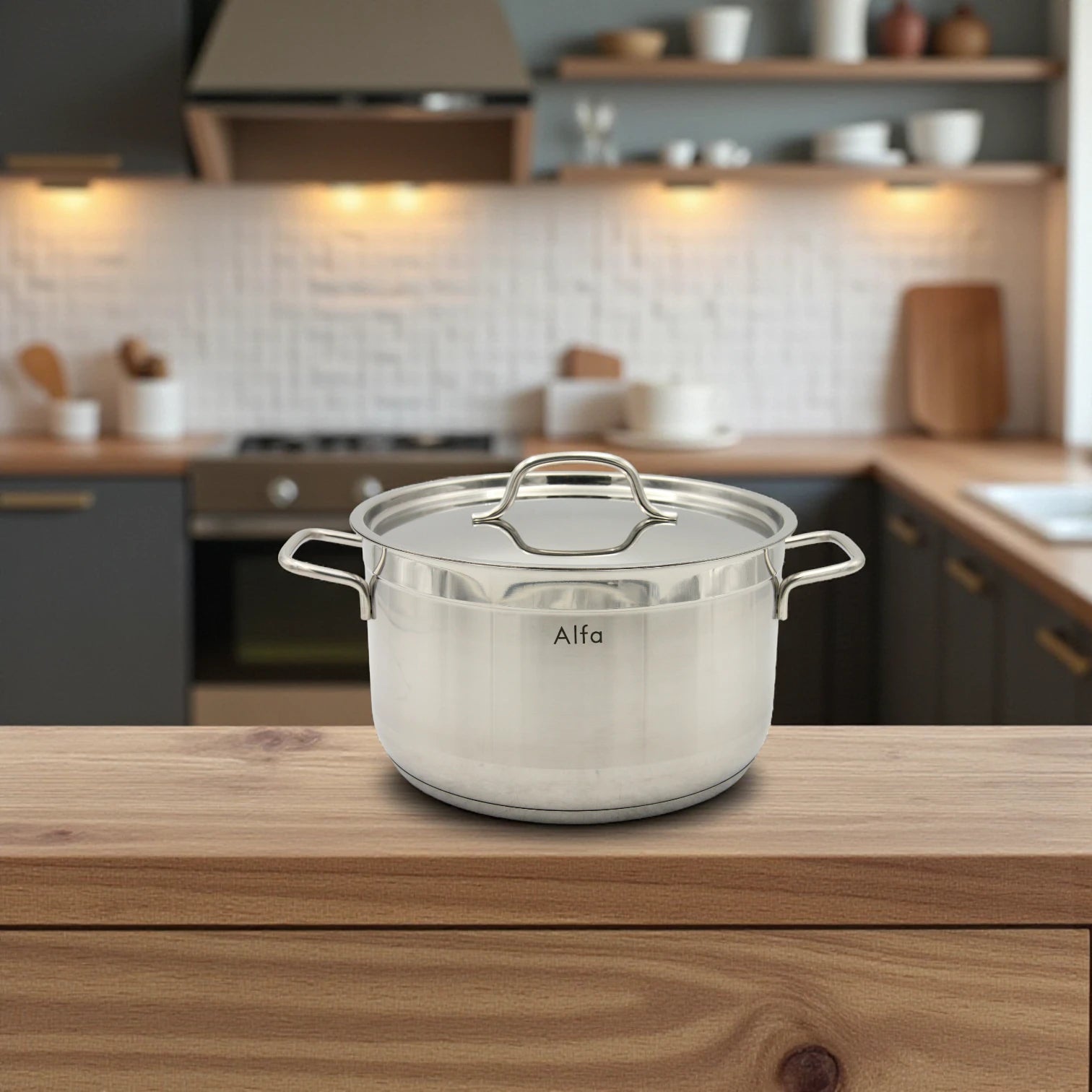 Alfa 6-Piece Stainless Steel Cookware Set HM210 – 18/10 CrNi Steel, Triplex Capsule Bottom, Durable Pots with Lids (4.5L, 6.2L, 7.7L) - Damoo