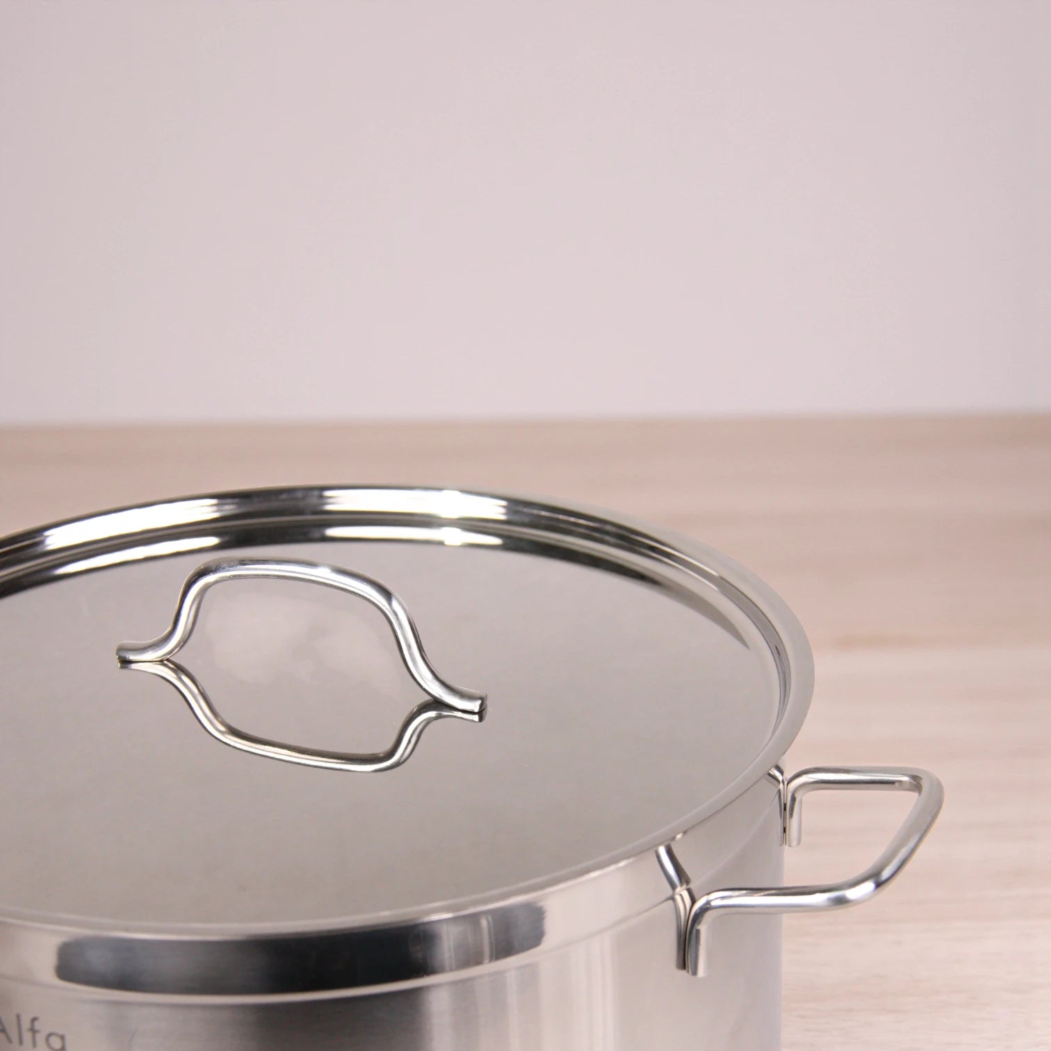 Alfa Stainless Steel Cookware Set HM220 – 6 Pieces, Heavy Duty Triplex Capsule Bottom, Premium 18/10 CrNi Steel Pots with Glass Lids (7.7L + 9.5L + 14.6L) - Damoo