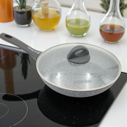 Homeway 10-Piece Marble Coated Cookware Set – Forged Non-Stick Casseroles, Fry Pan, Saucepan & Tawa with Lids | Eternal Collection
