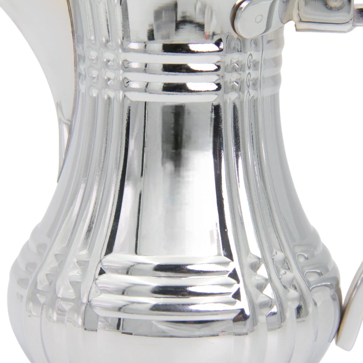 Germax Stainless Steel Arabic Coffee & Tea Pot – 1L Capacity, Elegant Silver Finish, Traditional Dallah Design with Handle & Lid – Premium Quality Serveware - Damoo
