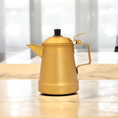 HTH Aluminum Milk Tea Kettle Coffee Pot Large Capacity 1.2L 3L V-Shaped Spout for Camping Home and Coffee Shop Use Durable Lightweight Household Tea and Coffee Kettle - Damoo