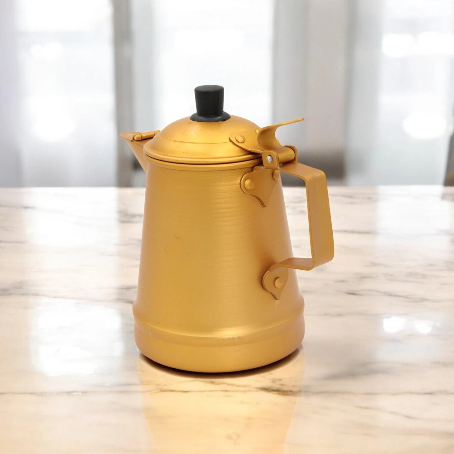 HTH Aluminum Milk Tea Kettle Coffee Pot Large Capacity 1.2L 3L V-Shaped Spout for Camping Home and Coffee Shop Use Durable Lightweight Household Tea and Coffee Kettle - Damoo