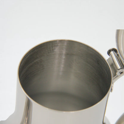 HTH Stainless Steel Tea & Coffee Pot – Classic Polished Serveware Kettle with Long Spout & Sturdy Handle, Durable Kitchen & Dining Essential - Damoo