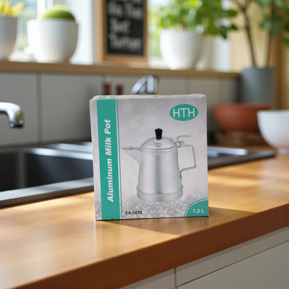 HTH Classic Aluminum Kettle – Lightweight Tea & Coffee Pot with Sturdy Handle, Durable & Easy to Use Kitchen Essential - Damoo