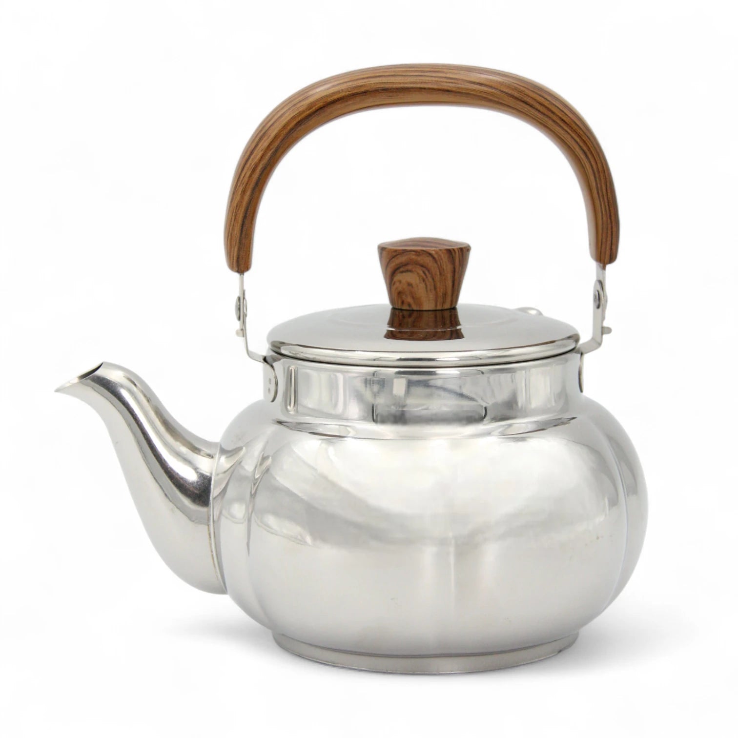 HTH Stainless Steel Whistling Teapot 1.0L – Heat Resistant Handle Tea Kettle for Gas, Electric, Induction, and All Stovetops – Durable Mirror Finish Kettle for Home, Kitchen, Office, Hotel & Restaurant - Damoo
