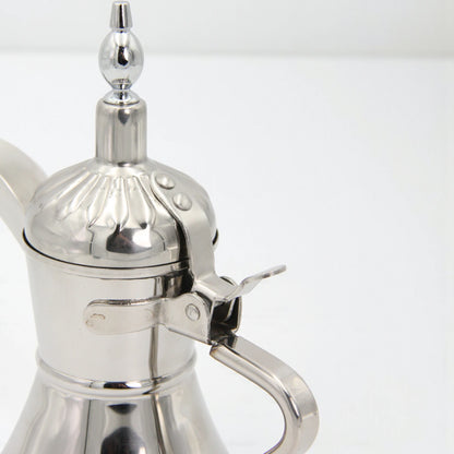 Traditional Arabic Dallah Coffee Pot – Stainless Steel Arabic Coffee Server with Classic Spout & Handle, Elegant Middle Eastern Coffee Kettle - Damoo
