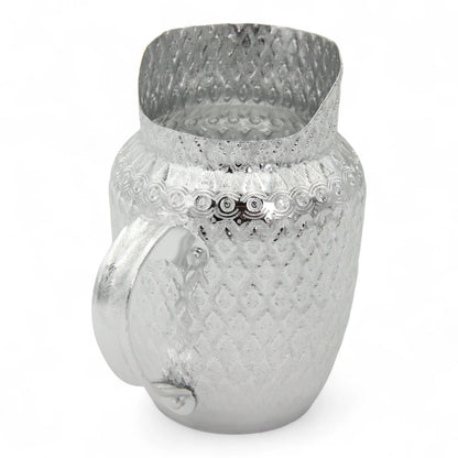 Traditional Arabic Water Jug – Hammered Embossed Design, Durable Lightweight Metal Pitcher with Handle – Available in Silver & Gold – Ideal for Serving Water, Juice & Beverages - Damoo