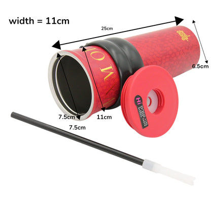 Luxury Red Travel Tumbler with Lid & Strap – Leakproof, Portable, Reusable Water Bottle – Stylish Thermos Cup for Coffee, Tea & Cold Drinks - Damoo