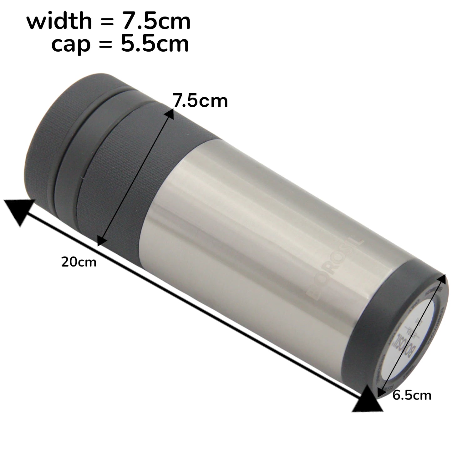 Borosil Travelmate Flask 350ml | Stainless Steel Vacuum Insulated Hot & Cold Bottle | Leak Proof, BPA Free, Rust Free - Damoo