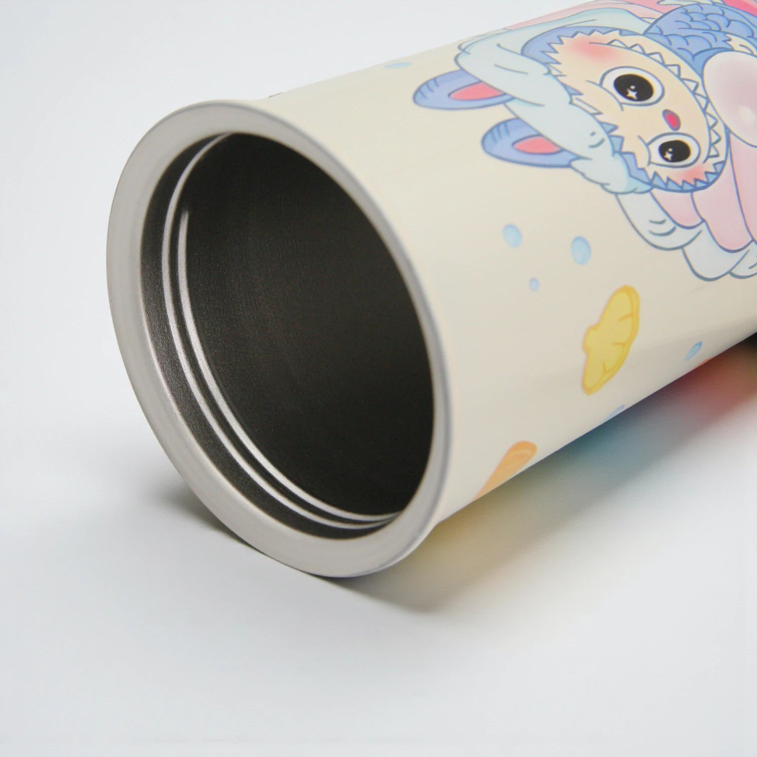 Damoo LABUBU Cartoon Stainless Steel Tumbler 18cm with Lid & Straw – Double Wall Insulated Cup for Hot & Cold Drinks, Cute Character Design - Damoo