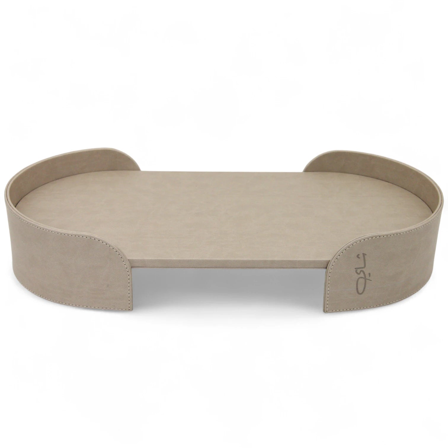 Damoo Premium Oval Leather Serving Tray | Elegant Decorative Tea Table Tray for Home, Office & Hospitality Use - Damoo