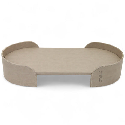 Damoo Premium Oval Leather Serving Tray | Elegant Decorative Tea Table Tray for Home, Office & Hospitality Use - Damoo