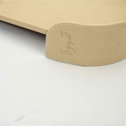 Damoo Luxury Leather Oval Tray – Elegant Coffee Serving Tray | Stylish Oval Shape for Home, Office & Gifting - Damoo