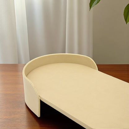 Damoo Luxury Leather Oval Tray – Elegant Coffee Serving Tray | Stylish Oval Shape for Home, Office & Gifting - Damoo