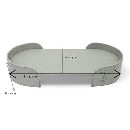 Damoo Luxury Leather Oval Tray – Elegant Coffee Serving Tray | Stylish Oval Shape for Home, Office & Gifting - Damoo
