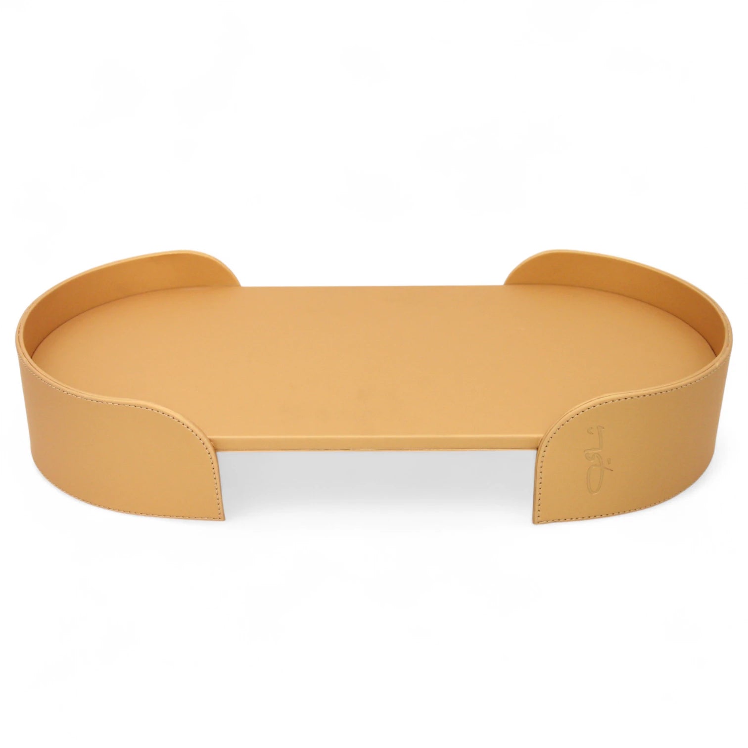 Damoo Premium Oval Leather Serving Tray | Elegant Decorative Tea Table Tray for Home, Office & Hospitality Use - Damoo