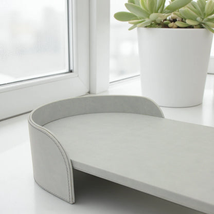 Damoo Premium Oval Leather Serving Tray | Elegant Decorative Tea Table Tray for Home, Office & Hospitality Use - Damoo