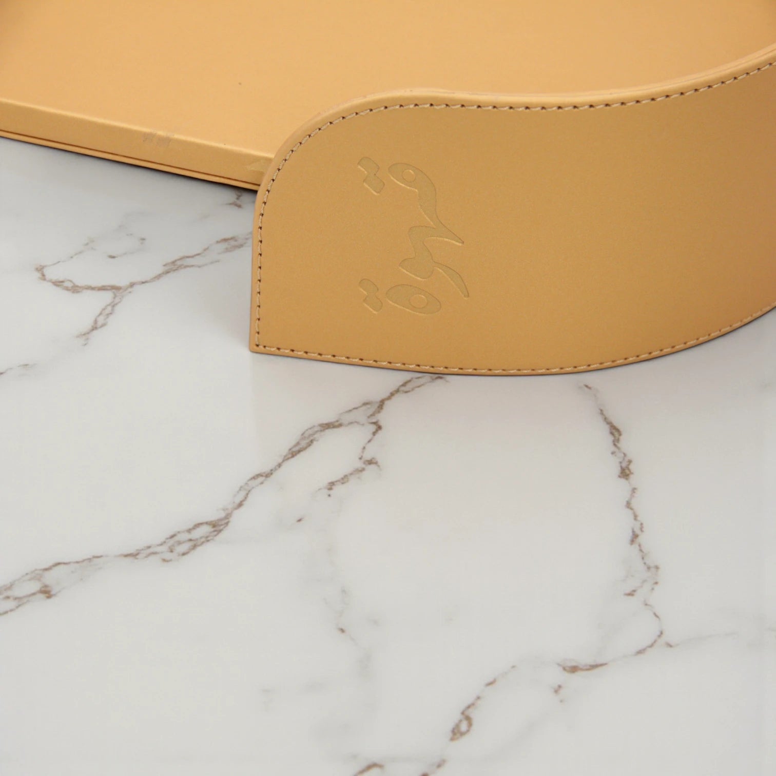 Damoo Luxury Leather Oval Tray – Elegant Coffee Serving Tray | Stylish Oval Shape for Home, Office & Gifting - Damoo