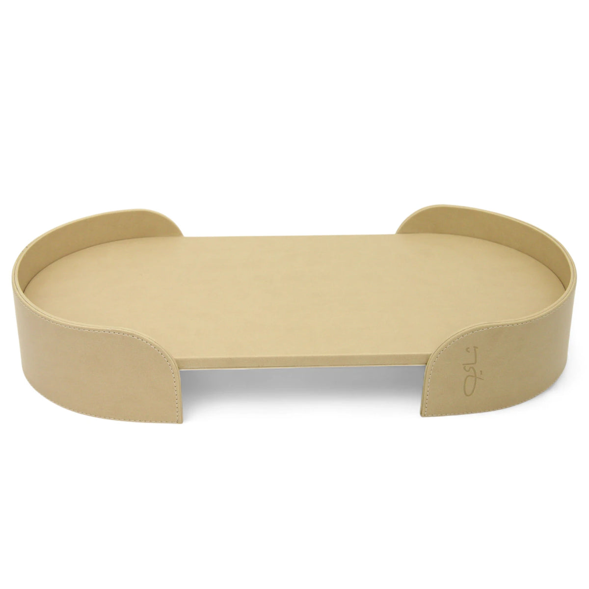 Damoo Premium Oval Leather Serving Tray | Elegant Decorative Tea Table Tray for Home, Office & Hospitality Use - Damoo
