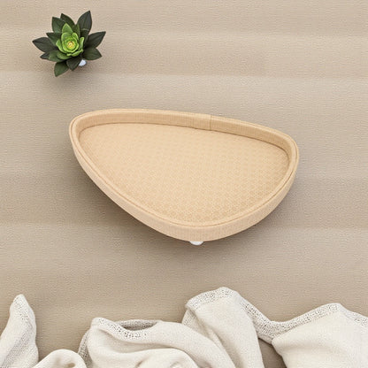 Luxury Leather Tray –  with Chrome Ball Feet | Beige Decorative Serving Trays for Tea, Coffee & Home Décor - Damoo